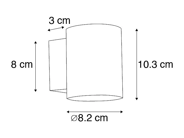 Applique murale moderne noire avec cercle doré - Sola