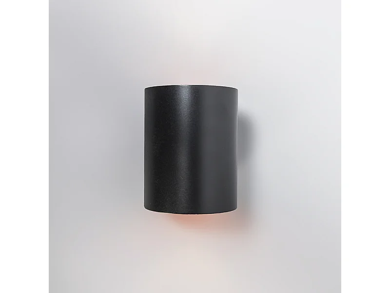 Applique murale moderne noire avec cercle doré - Sola