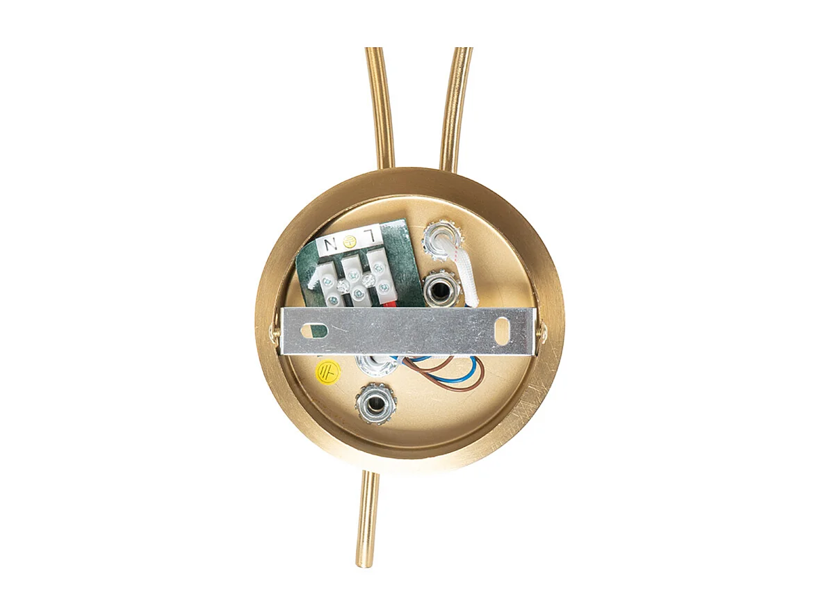 Applique moderne dorée à 2 lumières avec verre fumé - Athènes