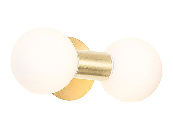 Applique murale moderne or IP44 2 lumières - Cederic