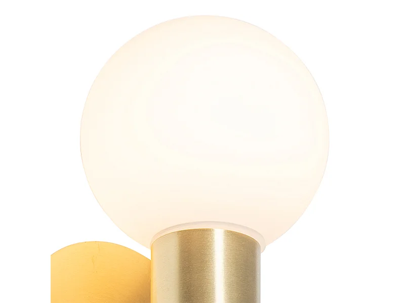 Applique murale moderne or IP44 2 lumières - Cederic