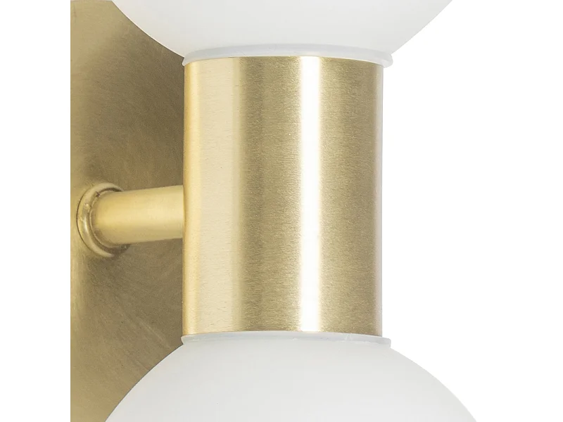 Applique murale moderne or IP44 2 lumières - Cederic