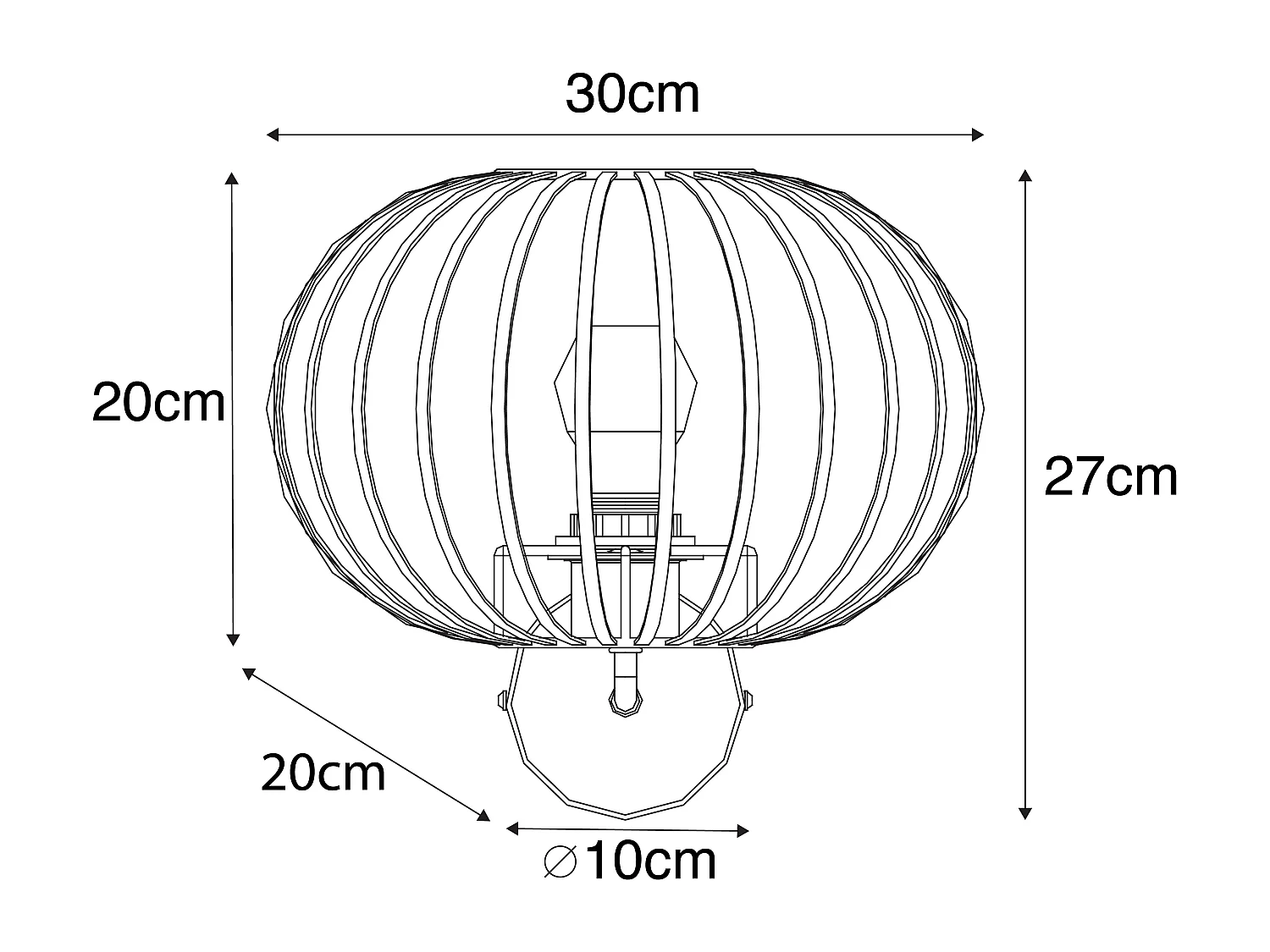 Applique design marron rouille 30 cm - Johanna
