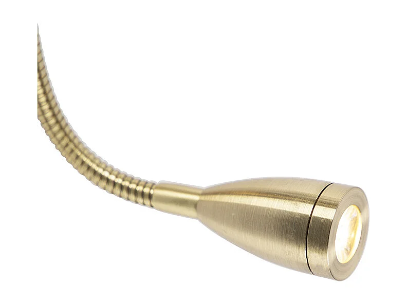 Applique Art Déco or avec abat-jour en coton noir - Stacca