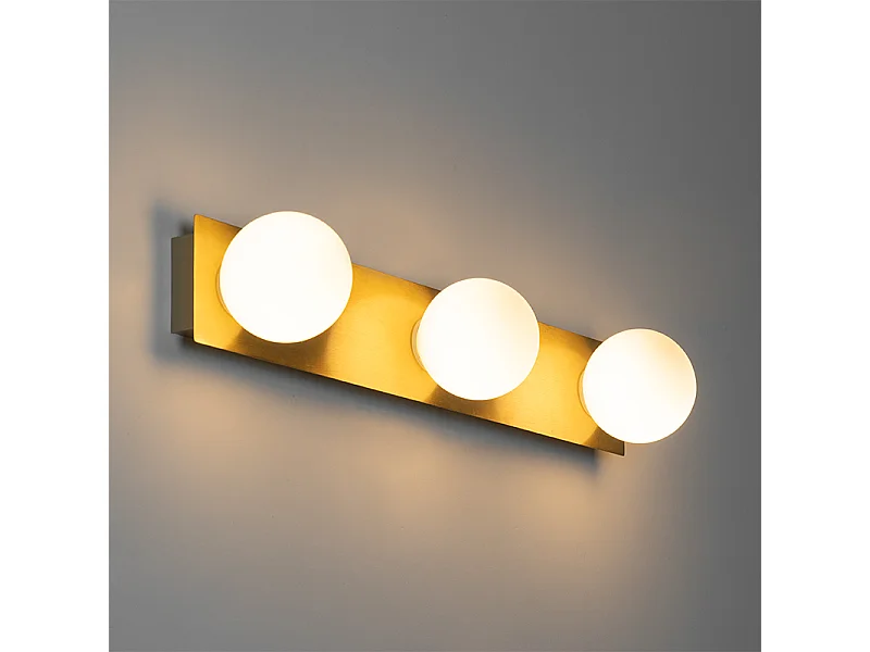 Applique moderne or 48 cm IP44 3 lumières - Cederic