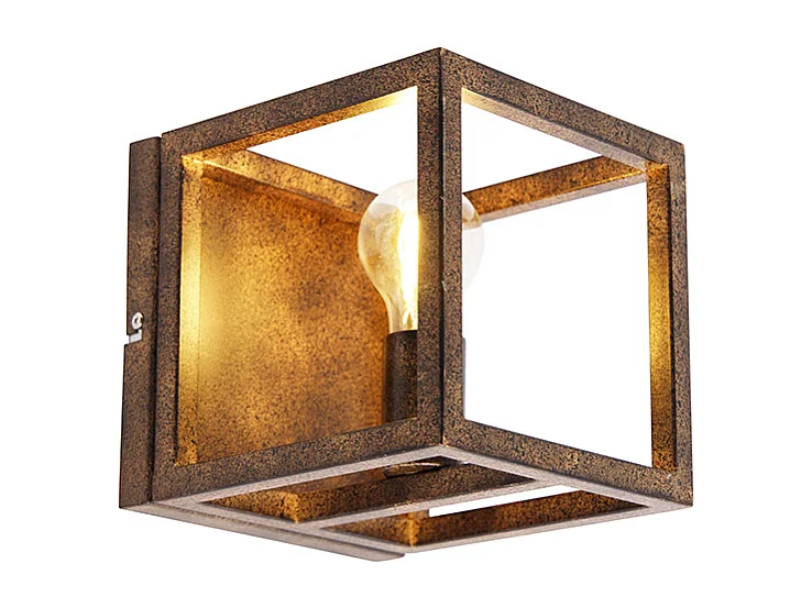 Applique murale industrielle rouille - Cage