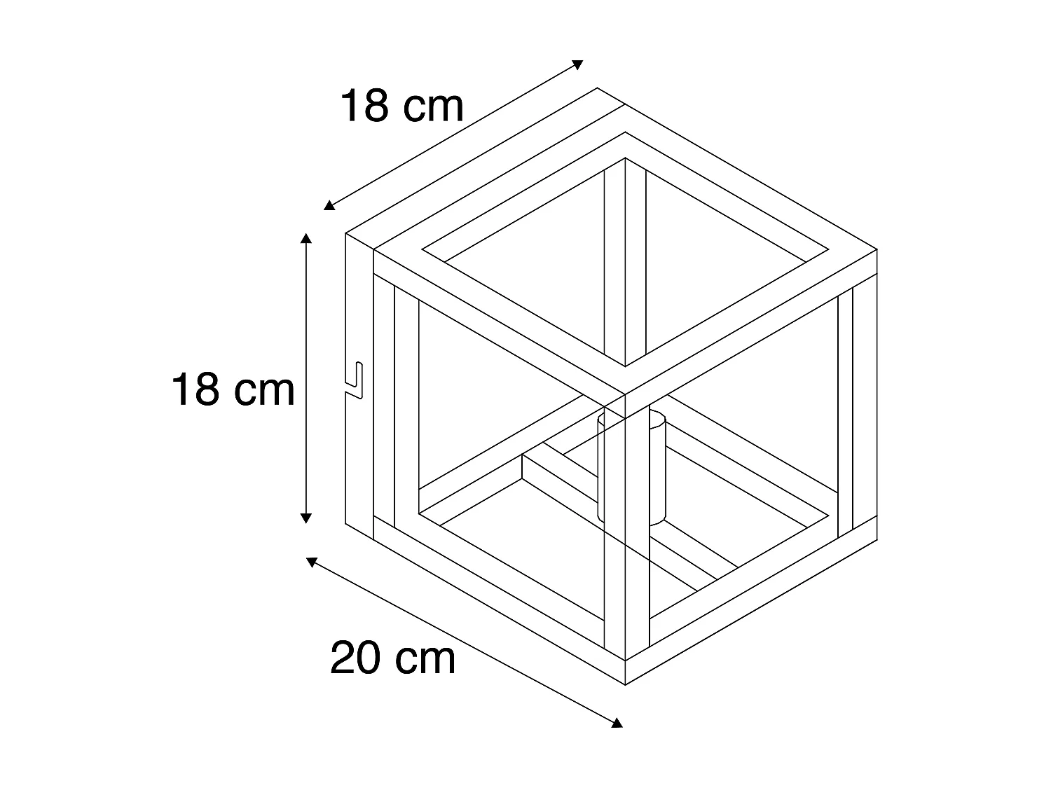 Applique murale industrielle rouille - Cage