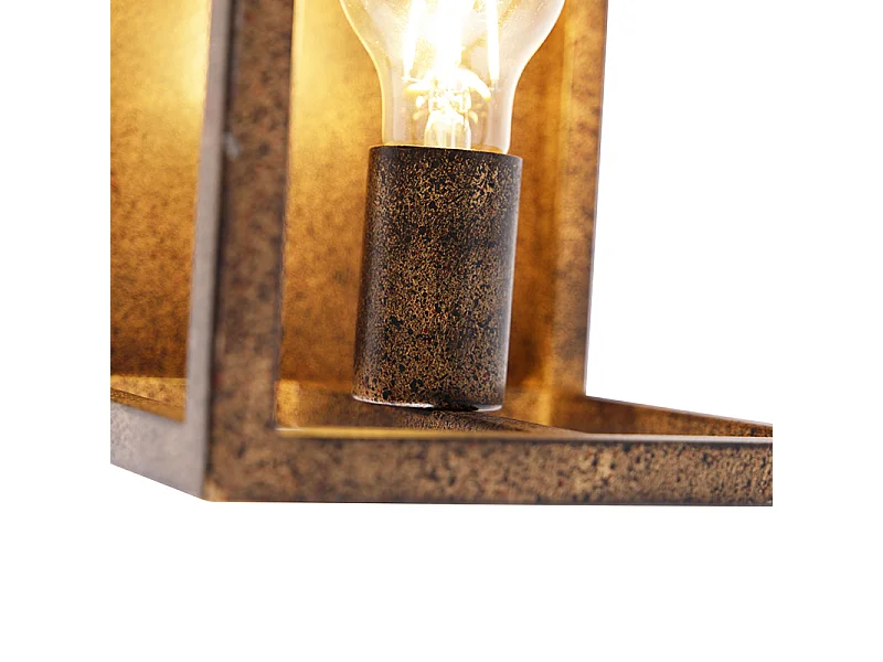 Applique murale industrielle rouille - Cage