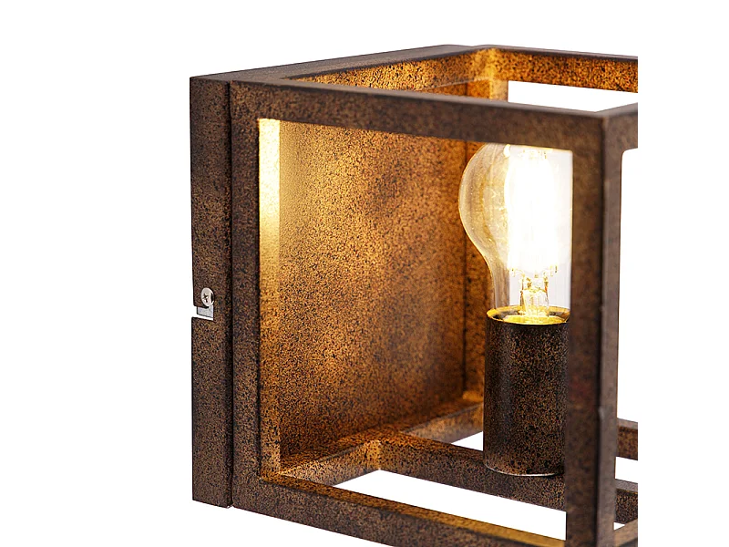 Applique murale industrielle rouille - Cage
