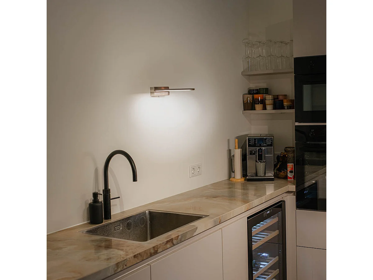 Applique murale en acier 62 cm avec LED IP44 - Jerre