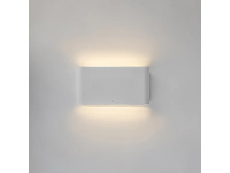 Applique d'extérieur moderne blanche 17,5 cm avec LED IP65 - Batt