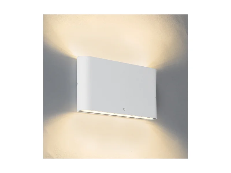 Applique d'extérieur moderne blanche 17,5 cm avec LED IP65 - Batt