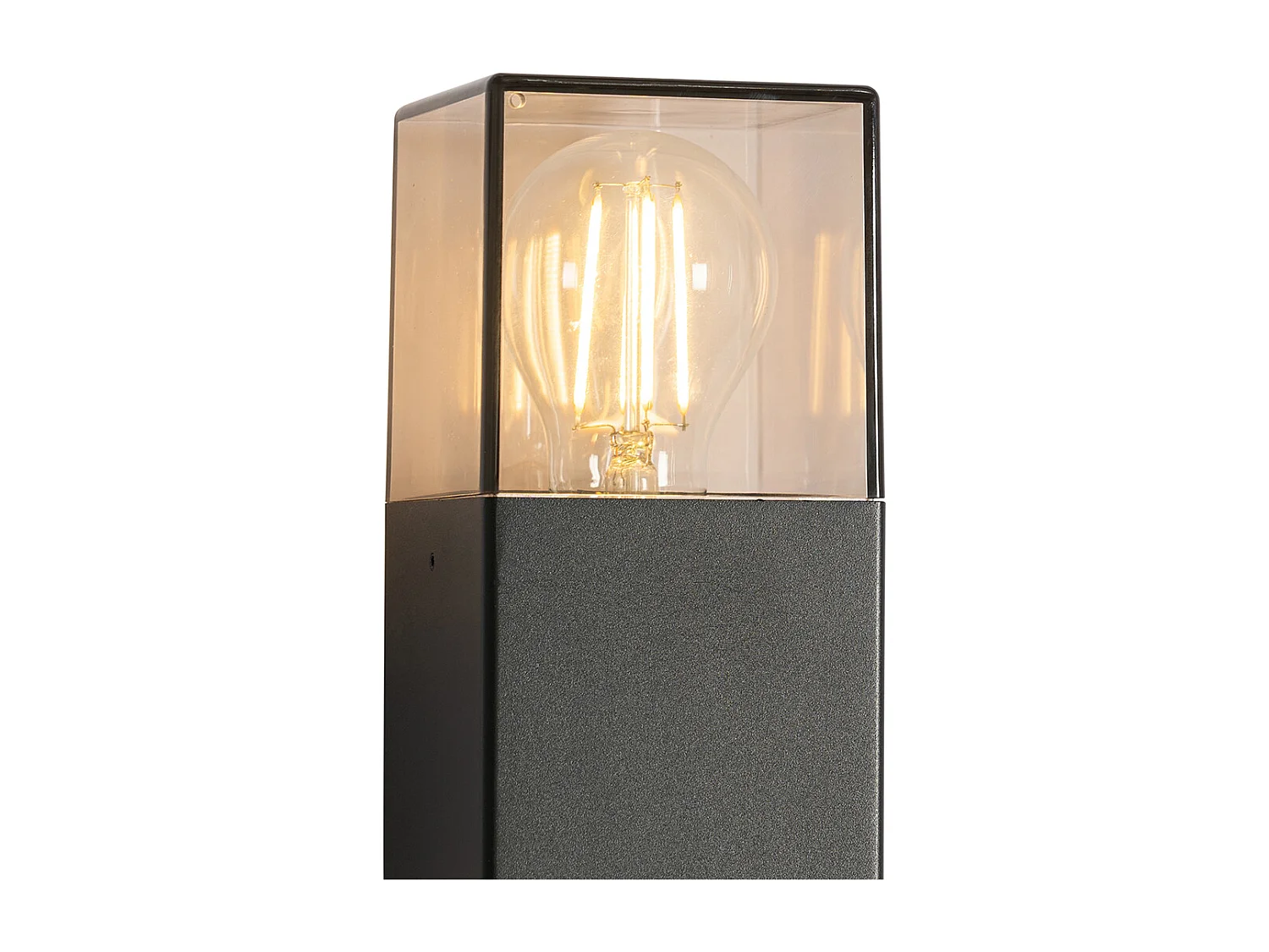 Applique d'extérieur noire avec abat-jour fumé 2 lumières IP44 - Danemark