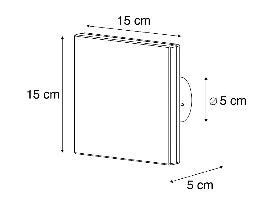 Applique aluminium gris 15 cm LED 9W - SKYF