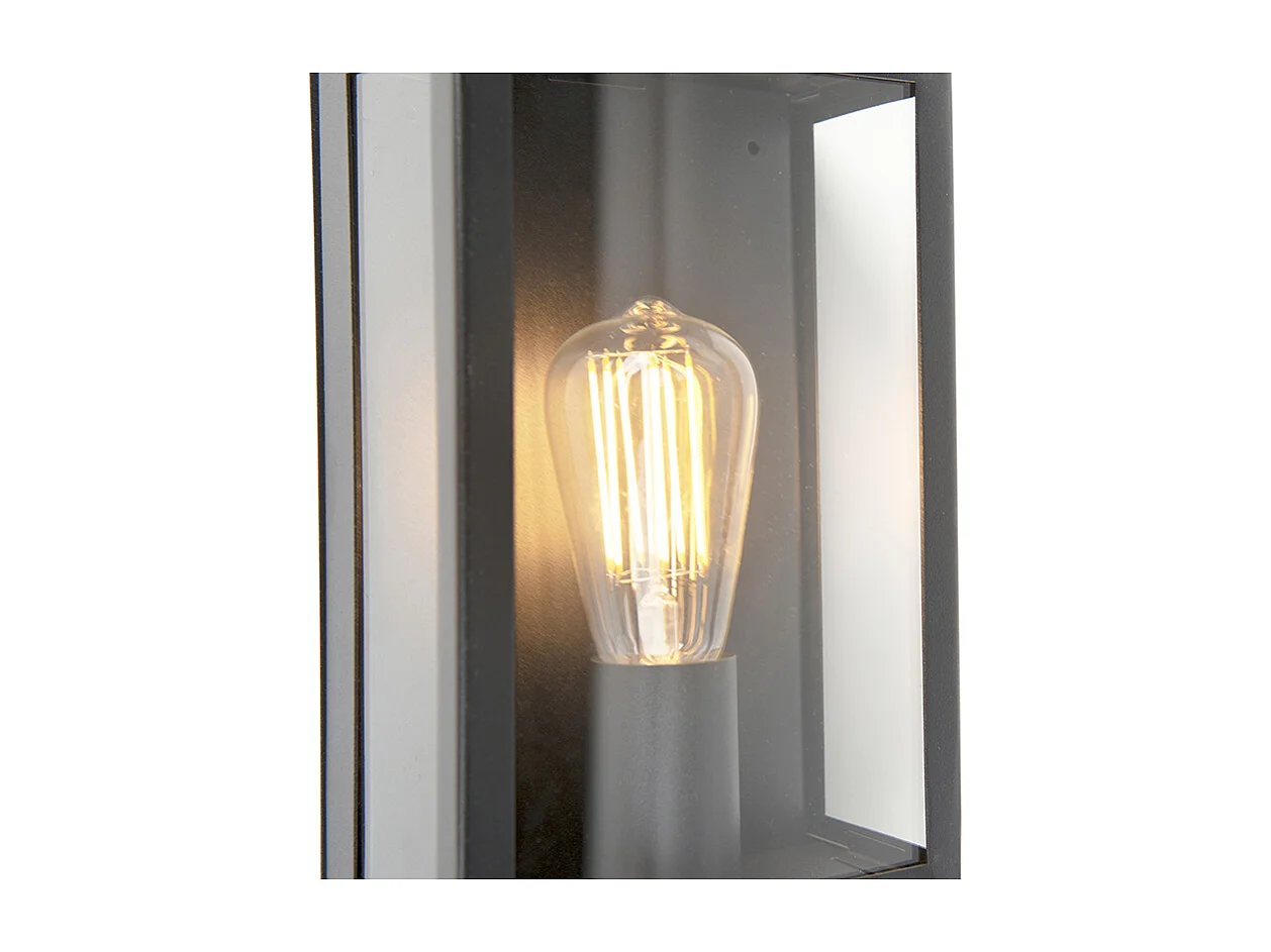 Applique murale extérieure noire avec détecteur de mouvement IP44 - Rotterdam