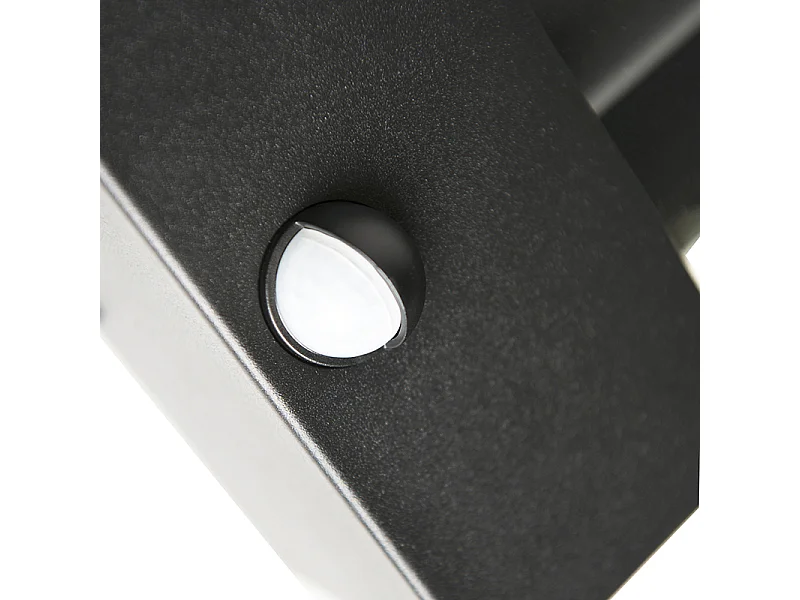 Applique murale extérieure noire avec détecteur de mouvement IP44 - Rotterdam