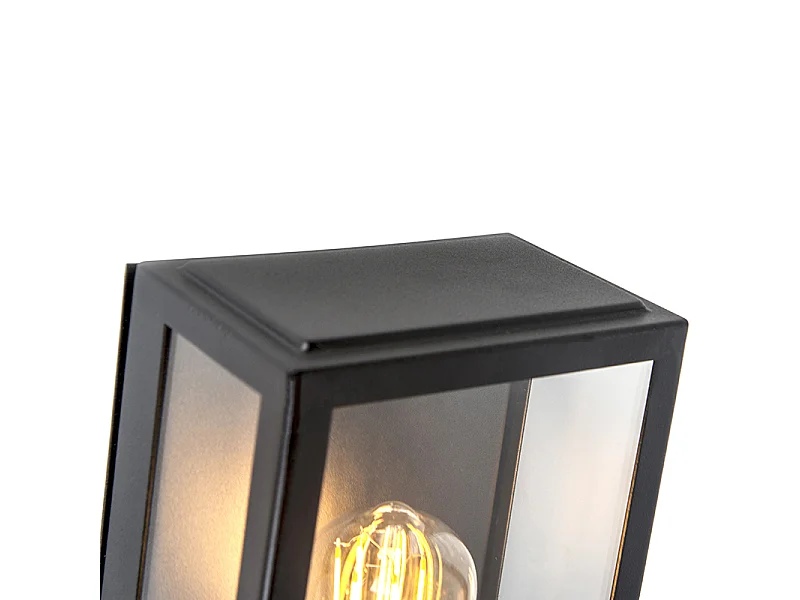 Applique murale extérieure noire avec détecteur de mouvement IP44 - Rotterdam