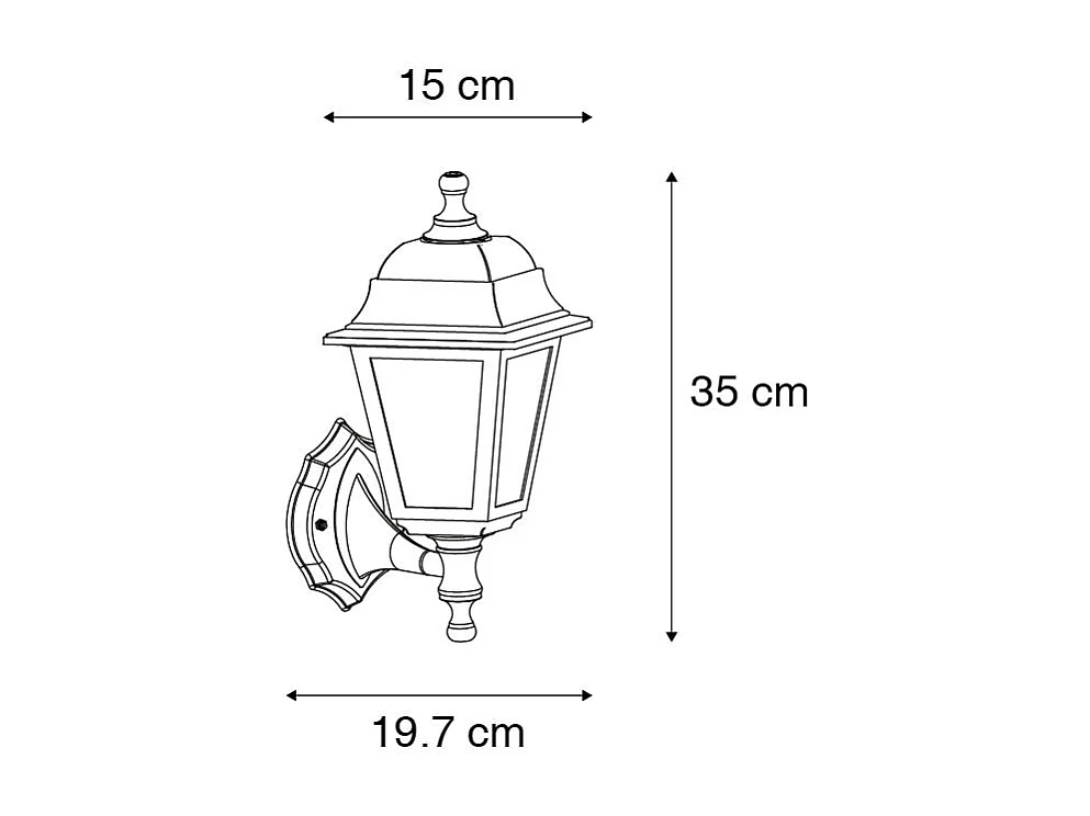 Applique murale d'extérieur or antique IP44 - Capital