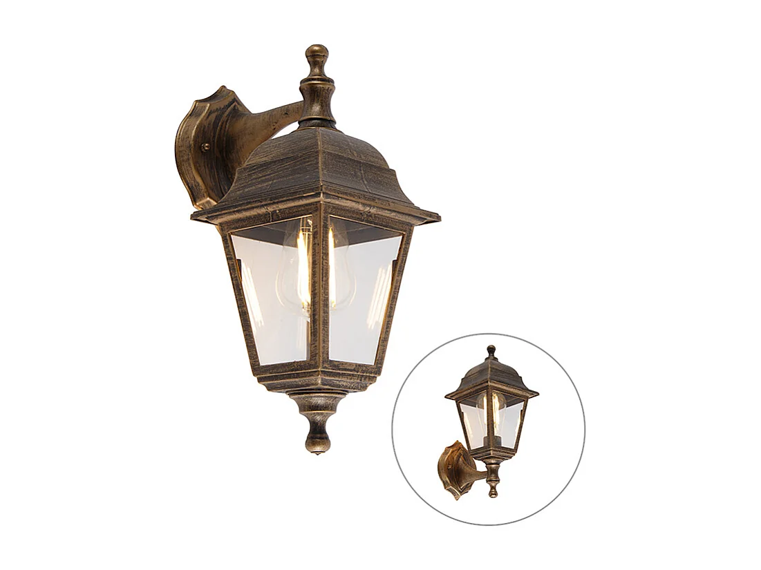 Applique murale d'extérieur or antique IP44 - Capital