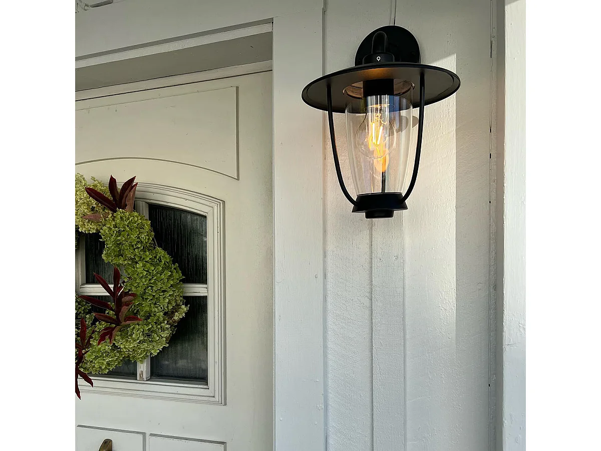 Applique murale d'extérieur moderne noire - Khana