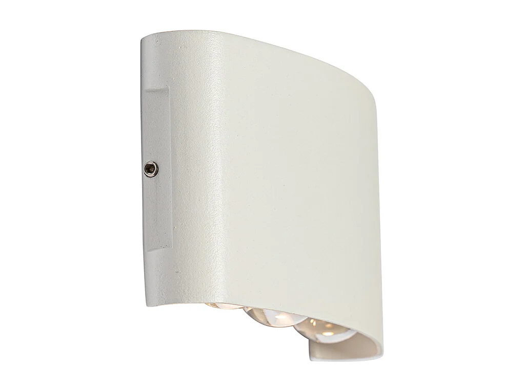 Applique murale d'extérieur blanche avec LED 6 lumières IP54 - Silly
