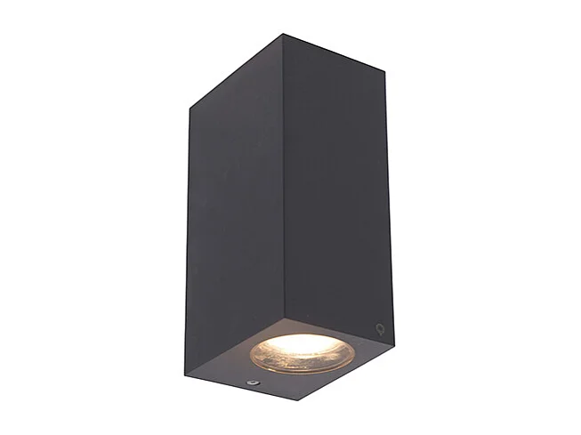 Applique murale moderne en plastique gris 2 lumières - Baleno