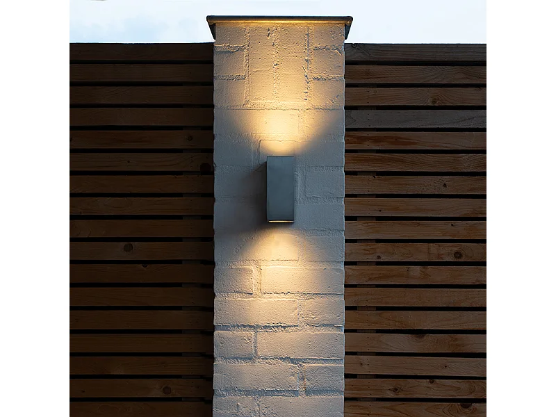 Applique murale moderne en aluminium 2 lumières IP44 - Baleno