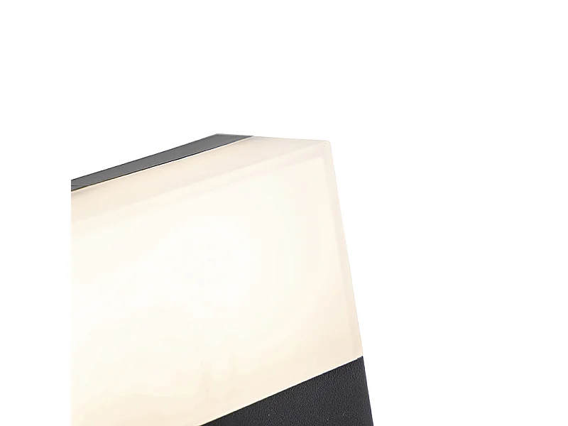 Applique murale extérieure noire IP44 avec LED et détecteur de mouvement - Dualy