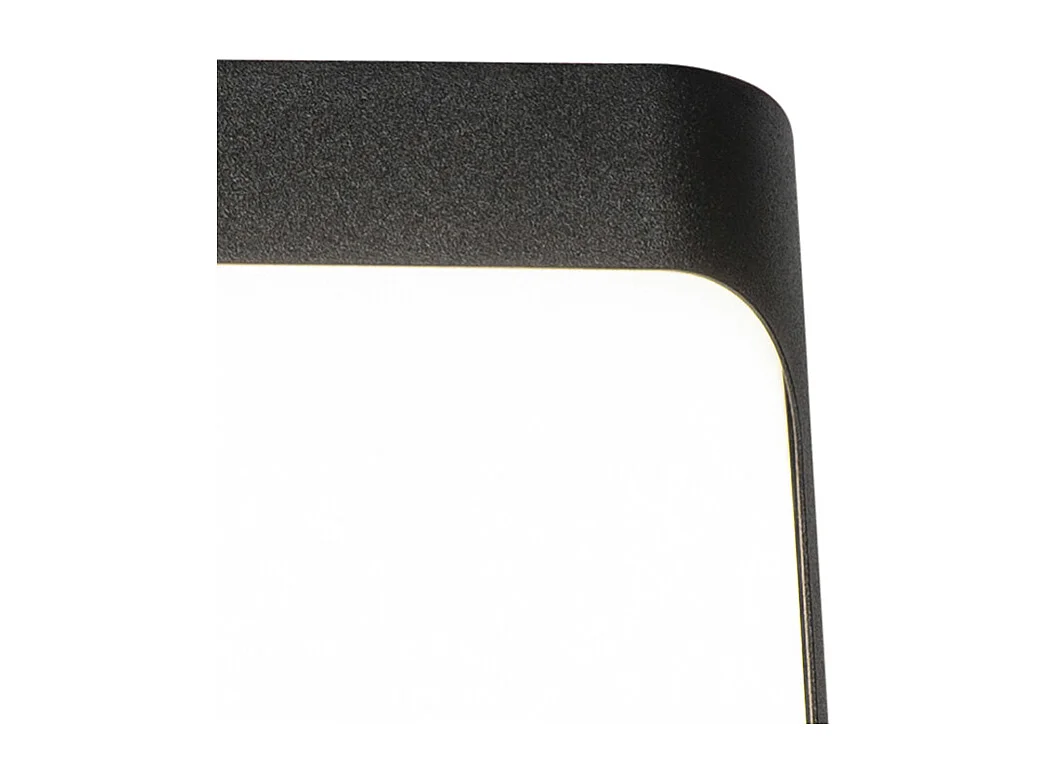 Applique murale noire avec LED IP44 et détecteur de mouvement - Khuvan