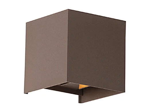 Applique d'extérieur brun rouille avec LED 2 lumières IP54 - Edwin