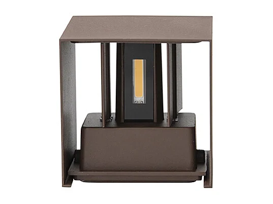 Applique d'extérieur brun rouille avec LED 2 lumières IP54 - Edwin
