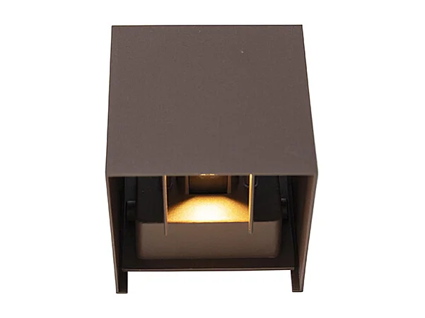 Applique d'extérieur brun rouille avec LED 2 lumières IP54 - Edwin