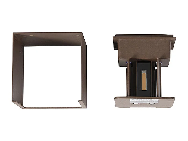 Applique d'extérieur brun rouille avec LED 2 lumières IP54 - Edwin