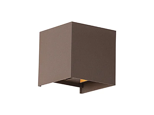 Applique d'extérieur brun rouille avec LED 2 lumières IP54 - Edwin
