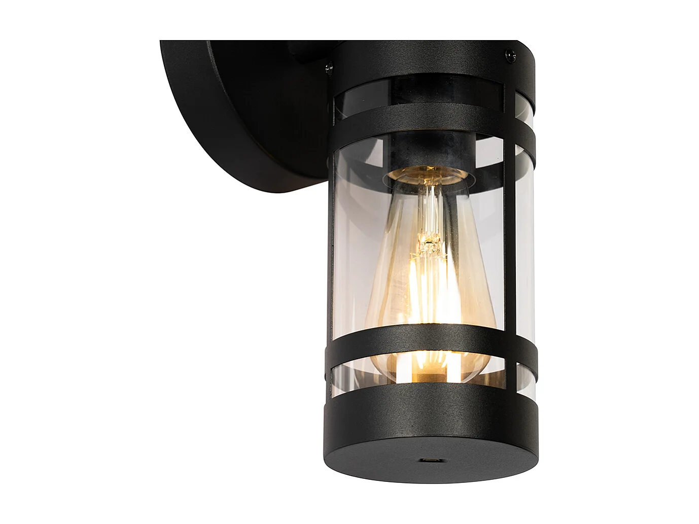 Applique d'extérieur noire IP44 Capteur lumière-obscurité - Ruben