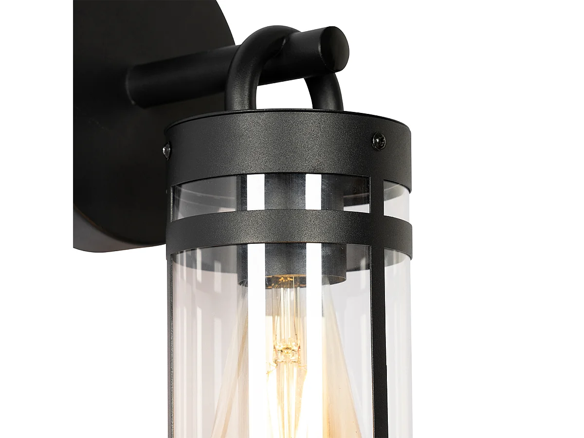 Applique d'extérieur noire IP44 Capteur lumière-obscurité - Ruben