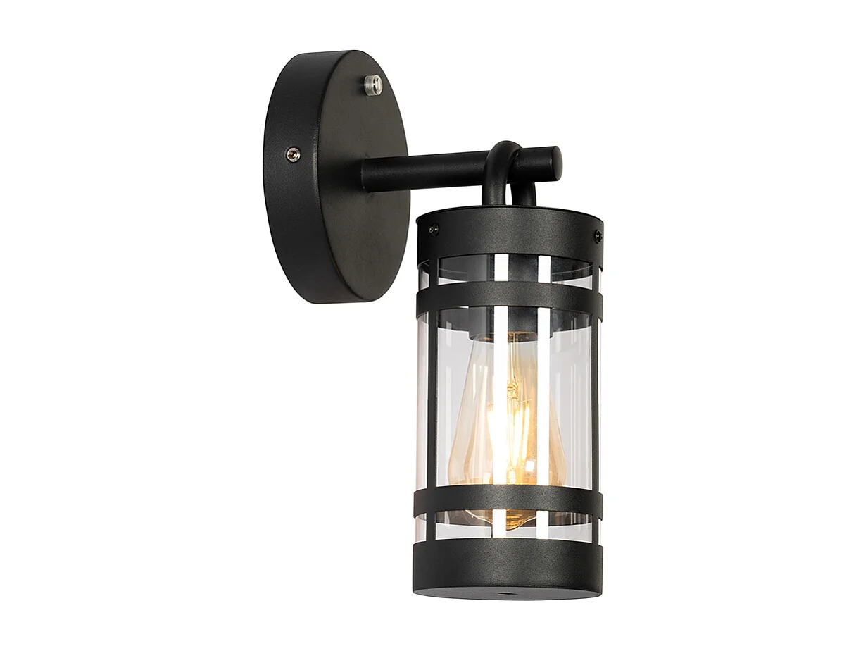 Applique d'extérieur noire IP44 Capteur lumière-obscurité - Ruben