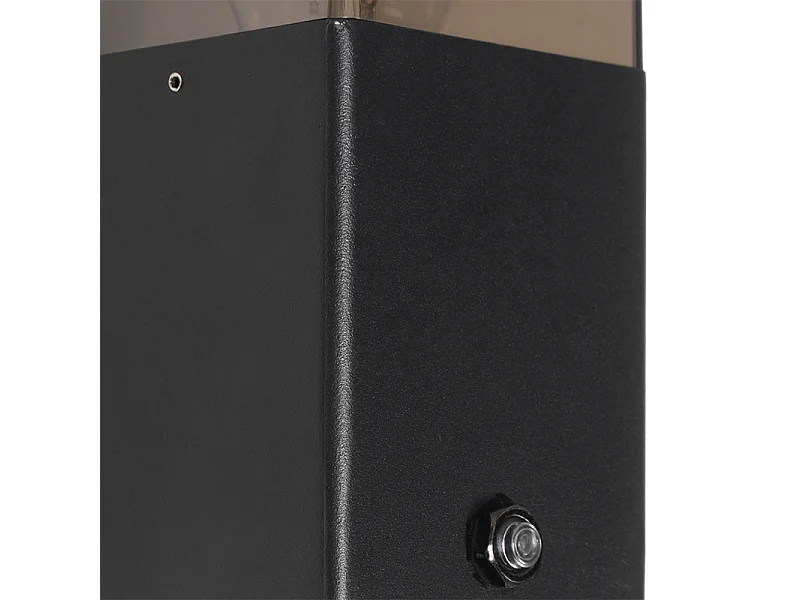 Applique murale extérieure noire IP44 avec capteur crépusculaire - Denmark