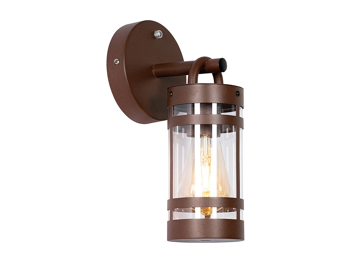 Applique d'extérieur marron rouille IP44 Capteur lumière-obscurité - Ruben
