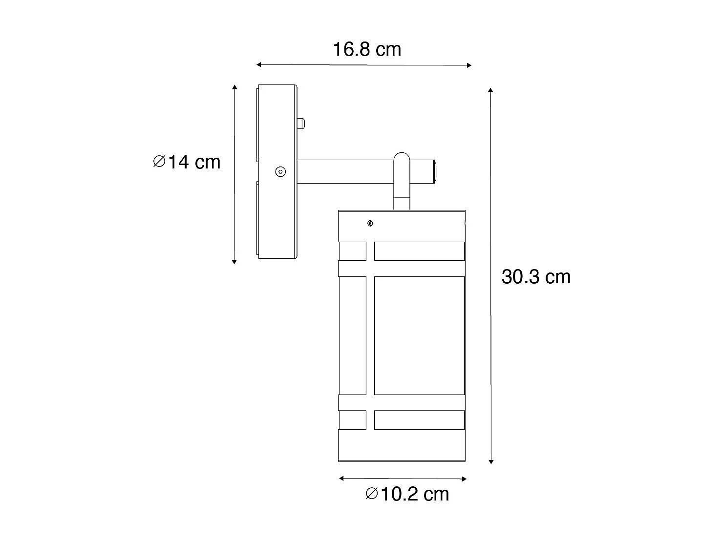 Applique d'extérieur marron rouille IP44 Capteur lumière-obscurité - Ruben