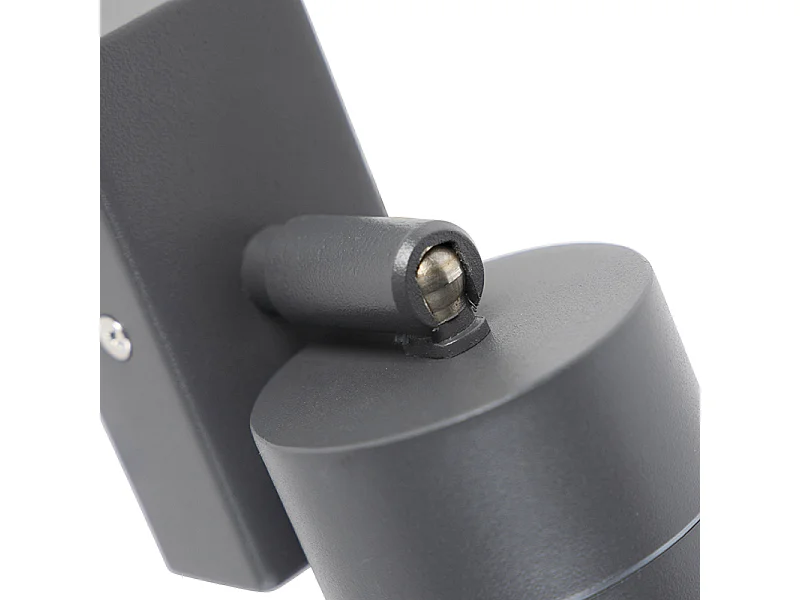 Applique murale d'extérieur anthracite IP44 rotative et inclinable - Solo