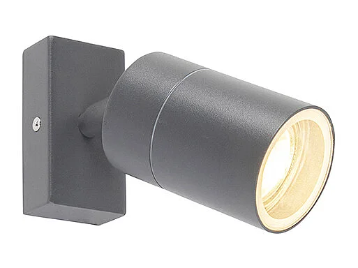 Applique murale d'extérieur anthracite IP44 rotative et inclinable - Solo