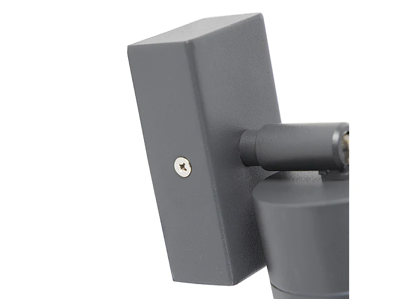 Applique murale extérieure anthracite IP44 orientable et inclinable - Solo
