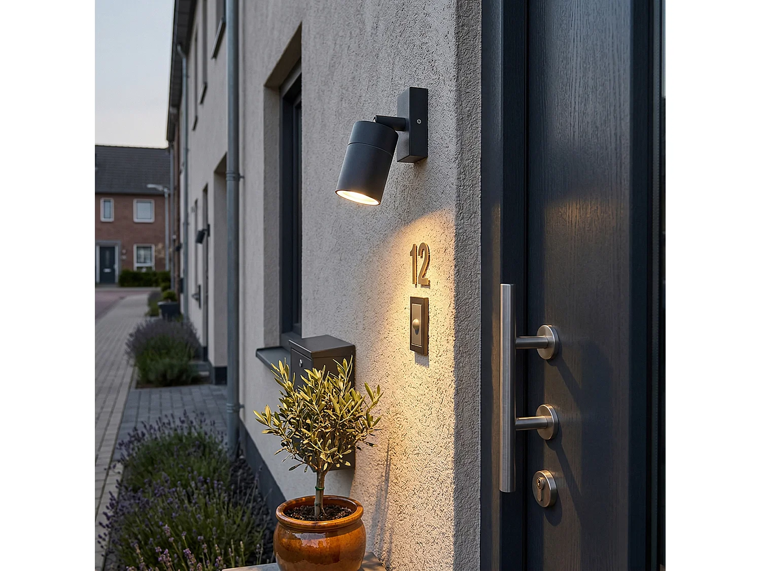 Applique murale extérieure anthracite IP44 orientable et inclinable - Solo