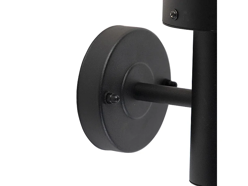 Applique d'extérieur noire avec détecteur de mouvement IP44 - Gleam