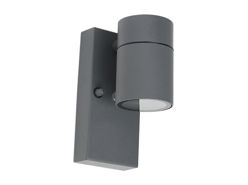Applique murale extérieure anthracite IP44 avec capteur crépusculaire - Solo
