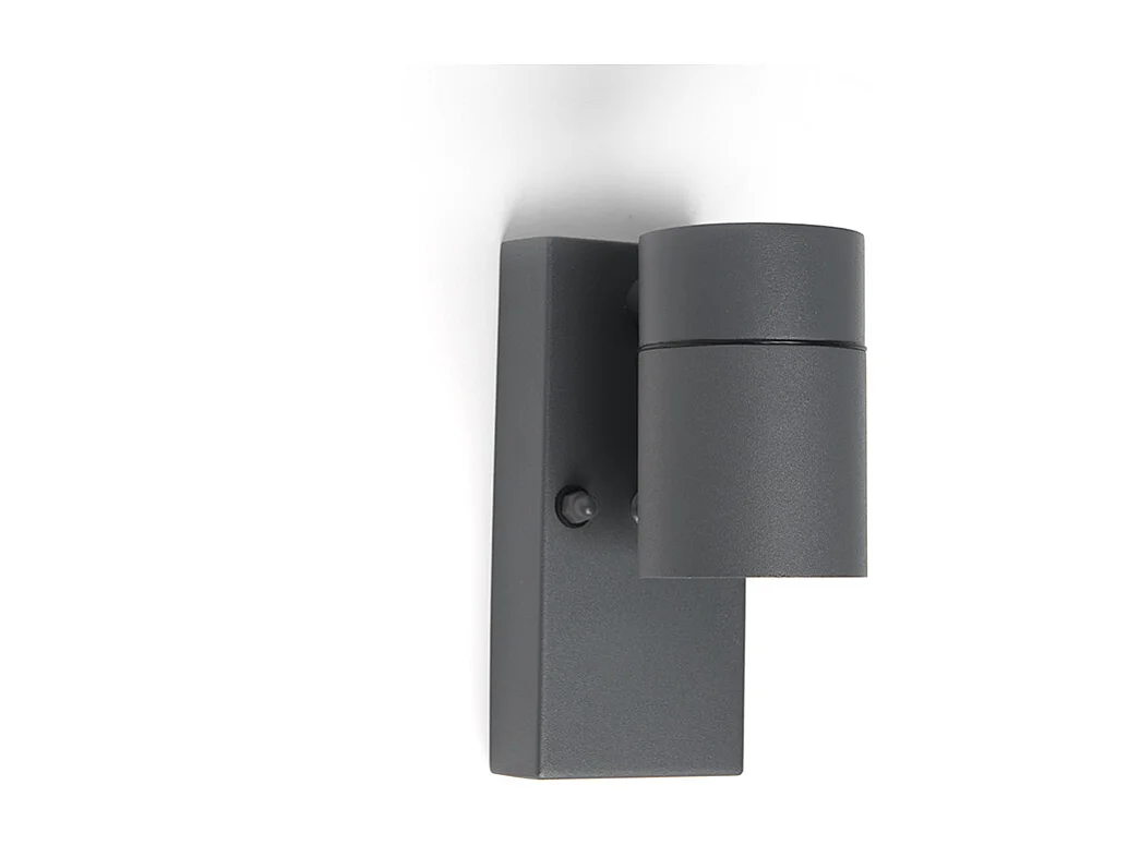 Applique murale extérieure anthracite IP44 avec capteur crépusculaire - Solo