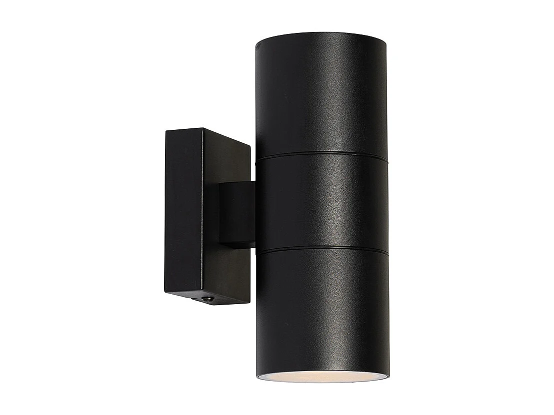 Applique murale d'extérieur moderne noire 2 lumières AR70 IP44 - Duo
