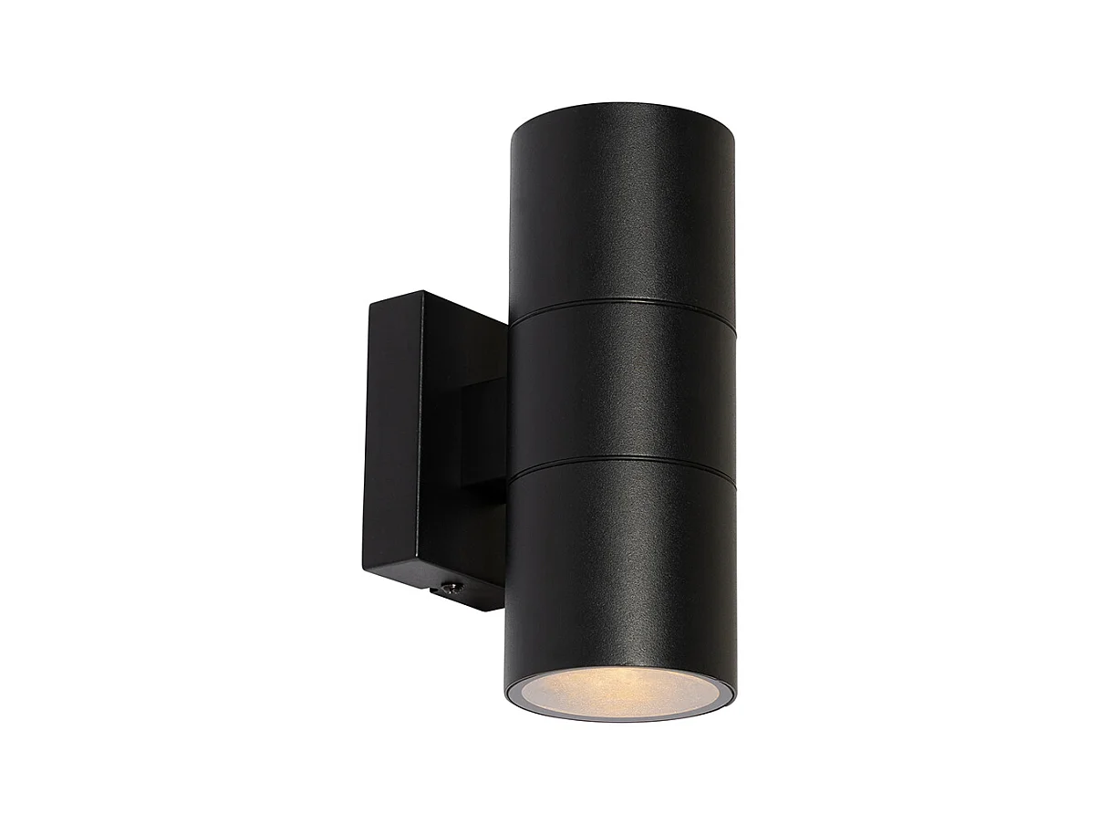 Applique d'extérieur moderne noire 2 lumières AR70 IP44 - Duo