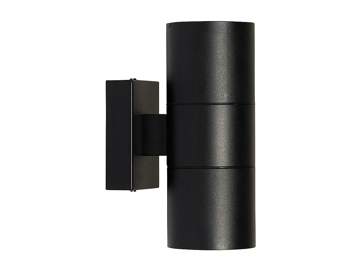 Applique murale d'extérieur moderne noire 2 lumières AR70 IP44 - Duo